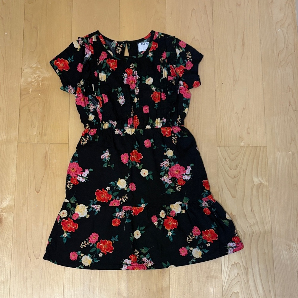 Old Navy Black Floral Kids Dress